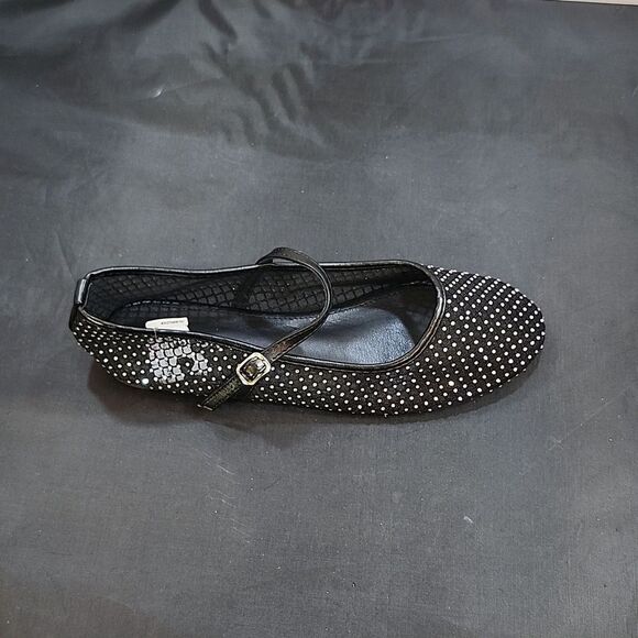 BRAND NEW TOP MODA MESH STUDDED  BUCKLE STRAP COMFORTABLE BALLERINA  FLA… - Picture 13 of 15